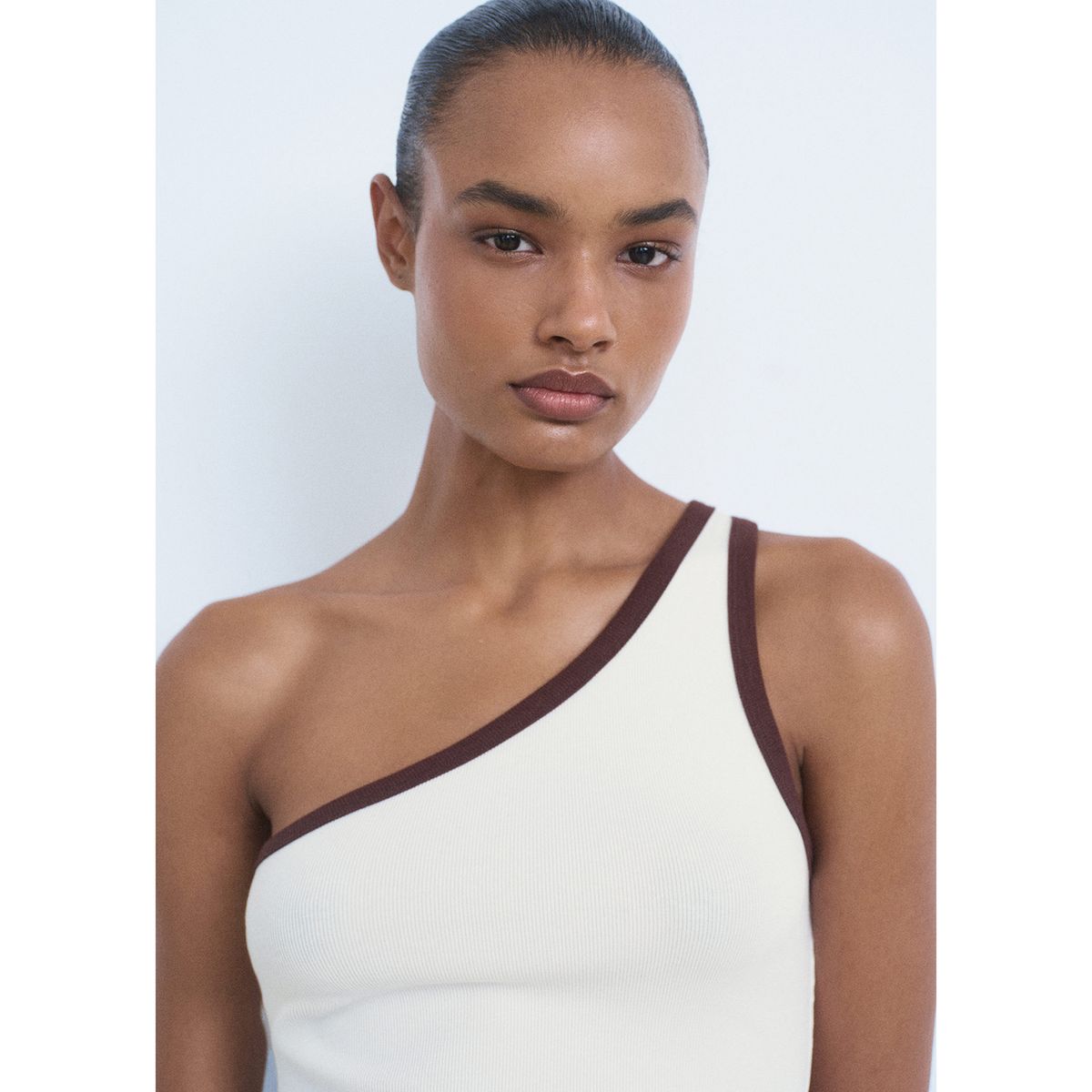 MANGO - Top Asimétrico Mujer Mango