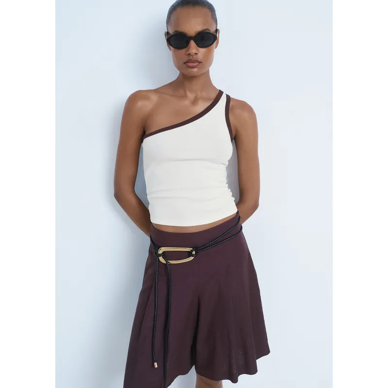 MANGO - Top Asimétrico Mujer Mango