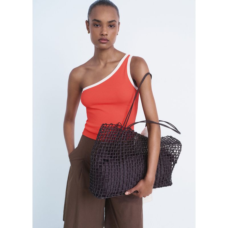 MANGO - Top Asimétrico Mujer Mango