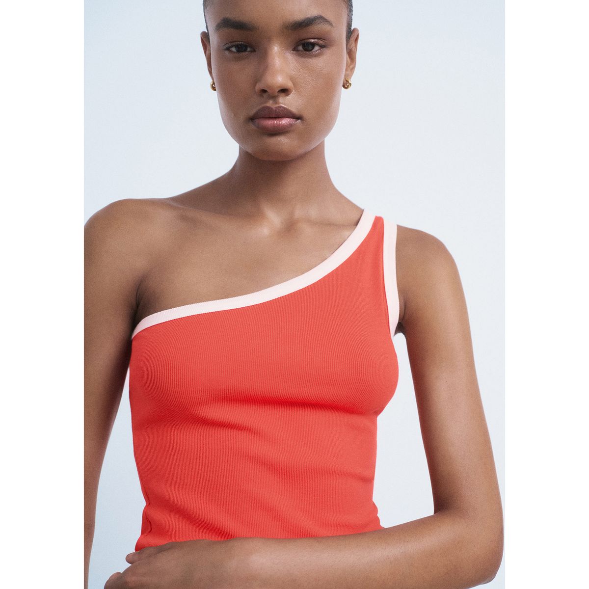 MANGO - Top Asimétrico Mujer Mango