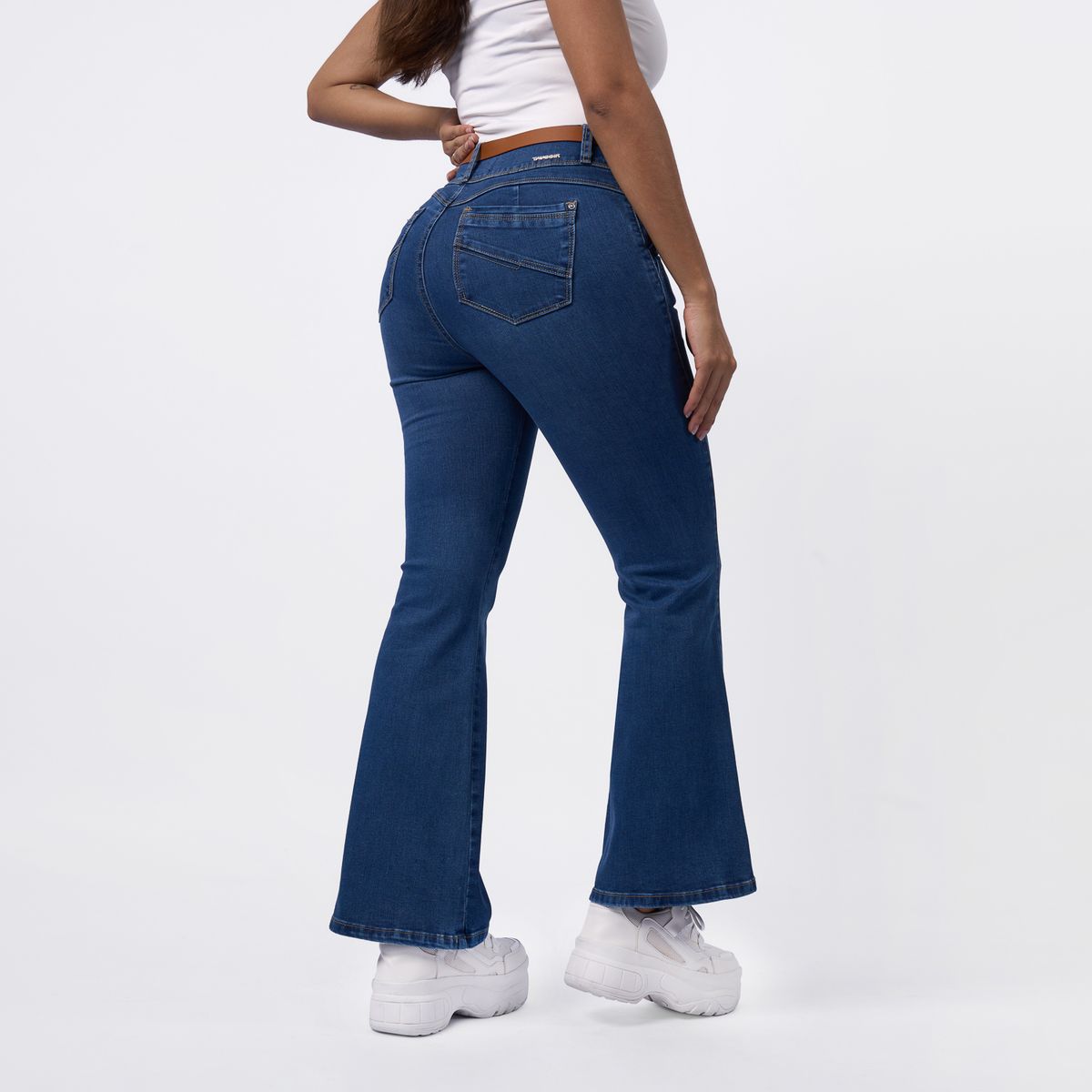 TAYSSIR - Jean Flare Tiro Alto Mujer Tayssir