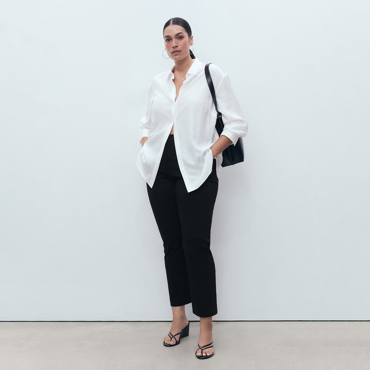 MANGO - Pantalón Straight Tiro Medio Mujer Mango