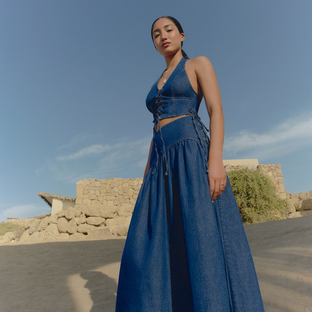 SYBILLA - Falda Larga Mujer Sybilla x Half Naked