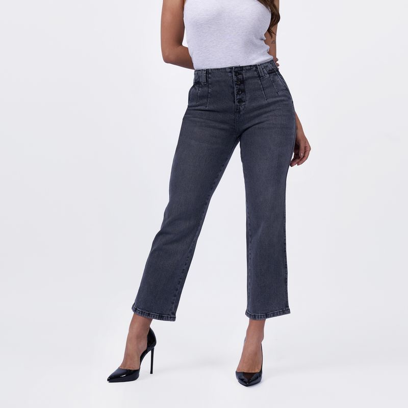 TAYSSIR - Jean Straight Tiro Alto Mujer Tayssir