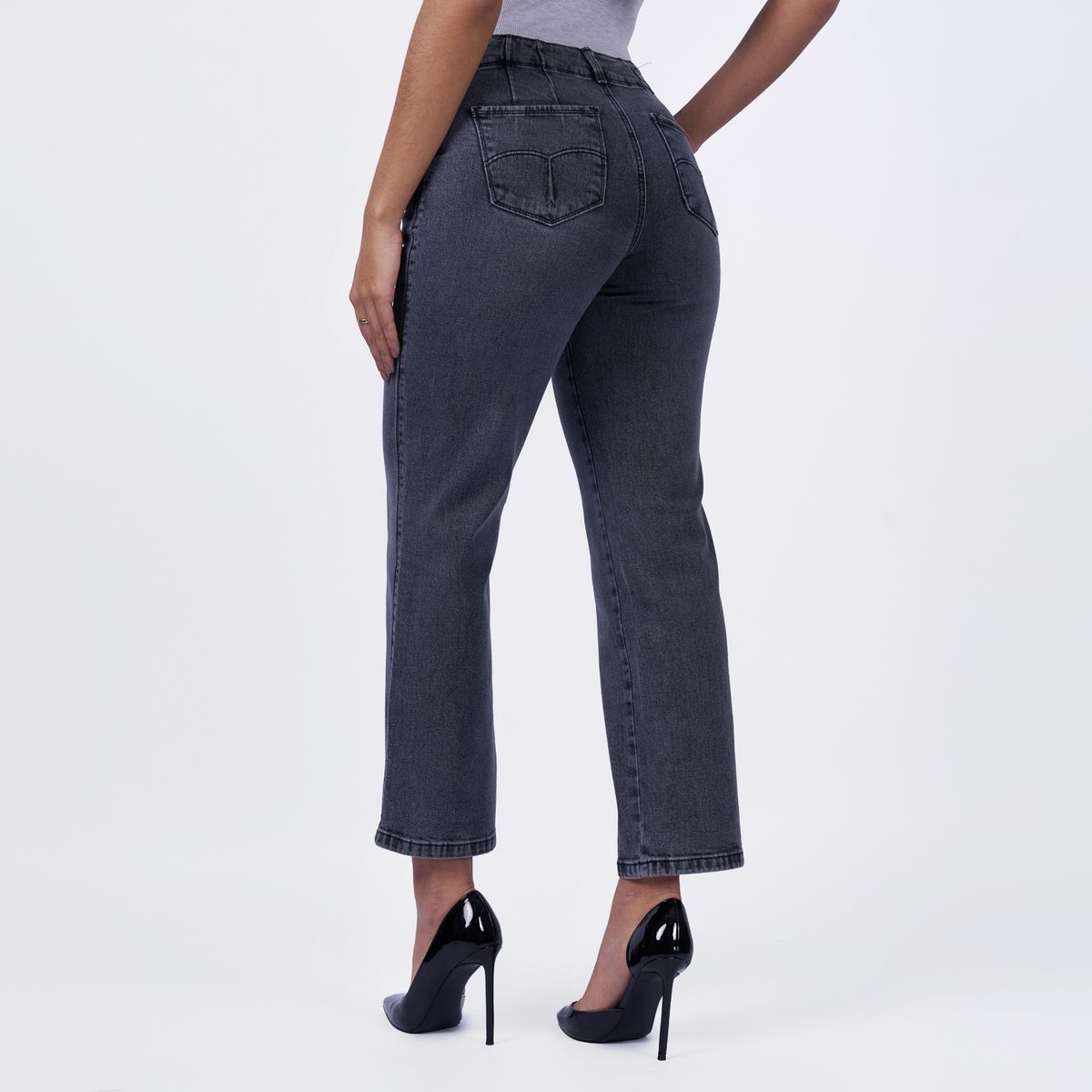 TAYSSIR - Jean Straight Tiro Alto Mujer Tayssir