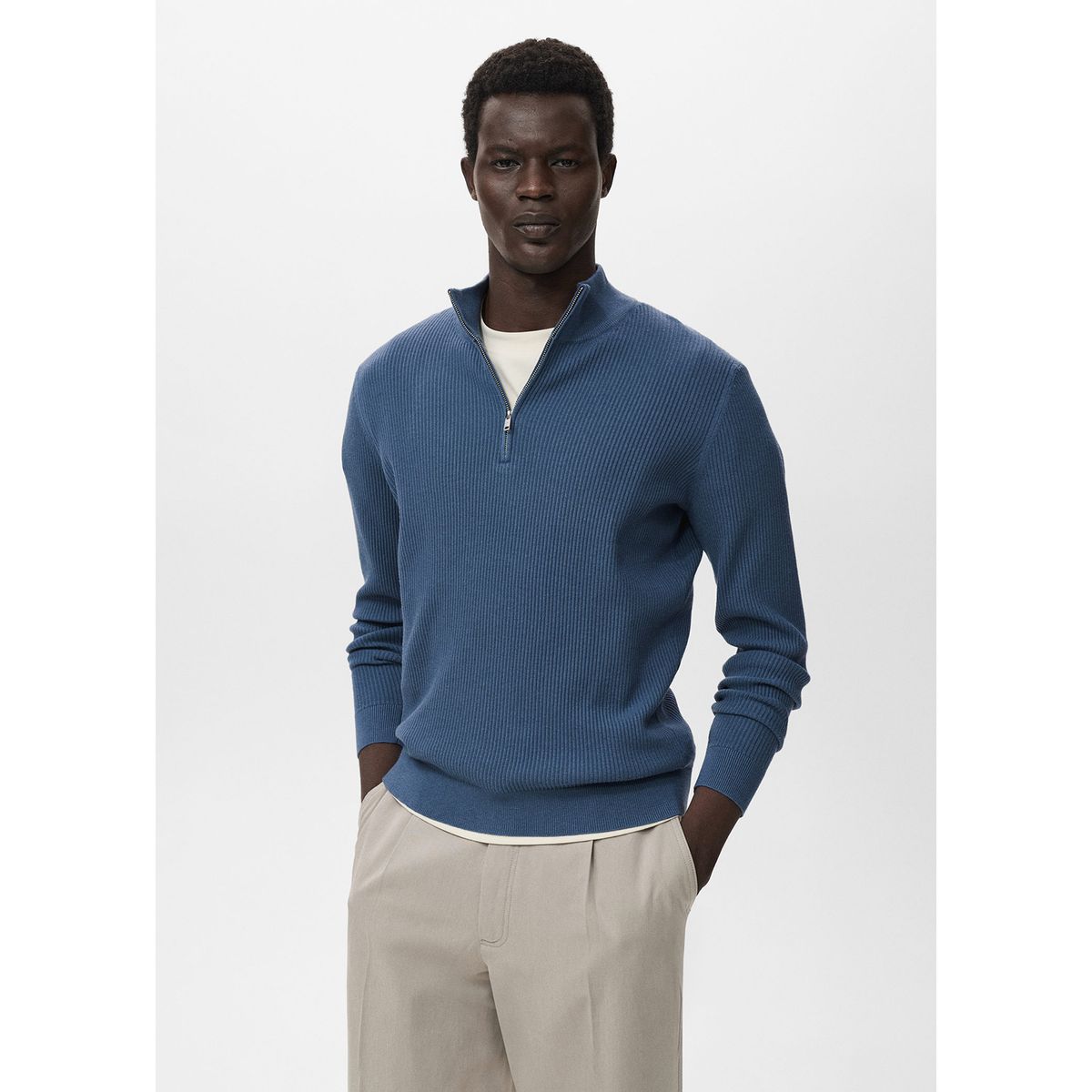 MANGO - Chompa Casual Hombre Man