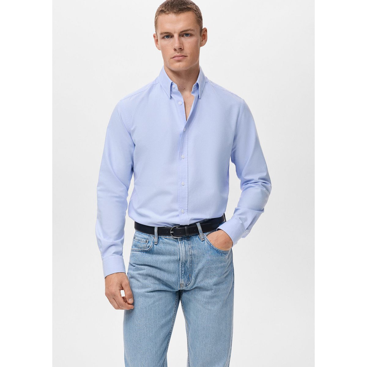 MANGO - Camisa Oxfordf