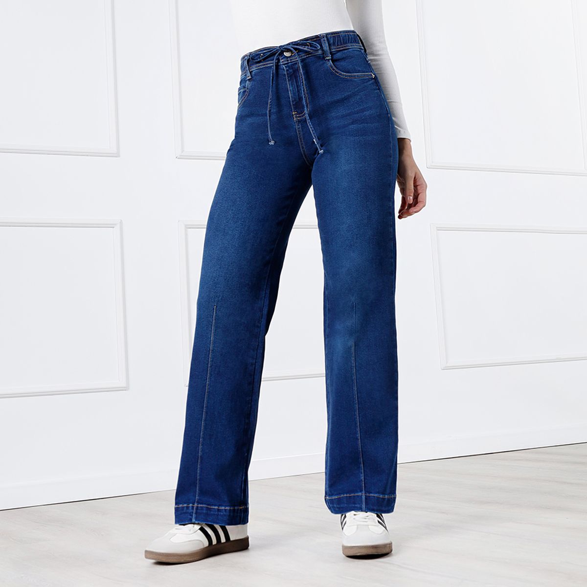 KANSAS - Jean Wide Leg Tiro Alto Mujer Kansas