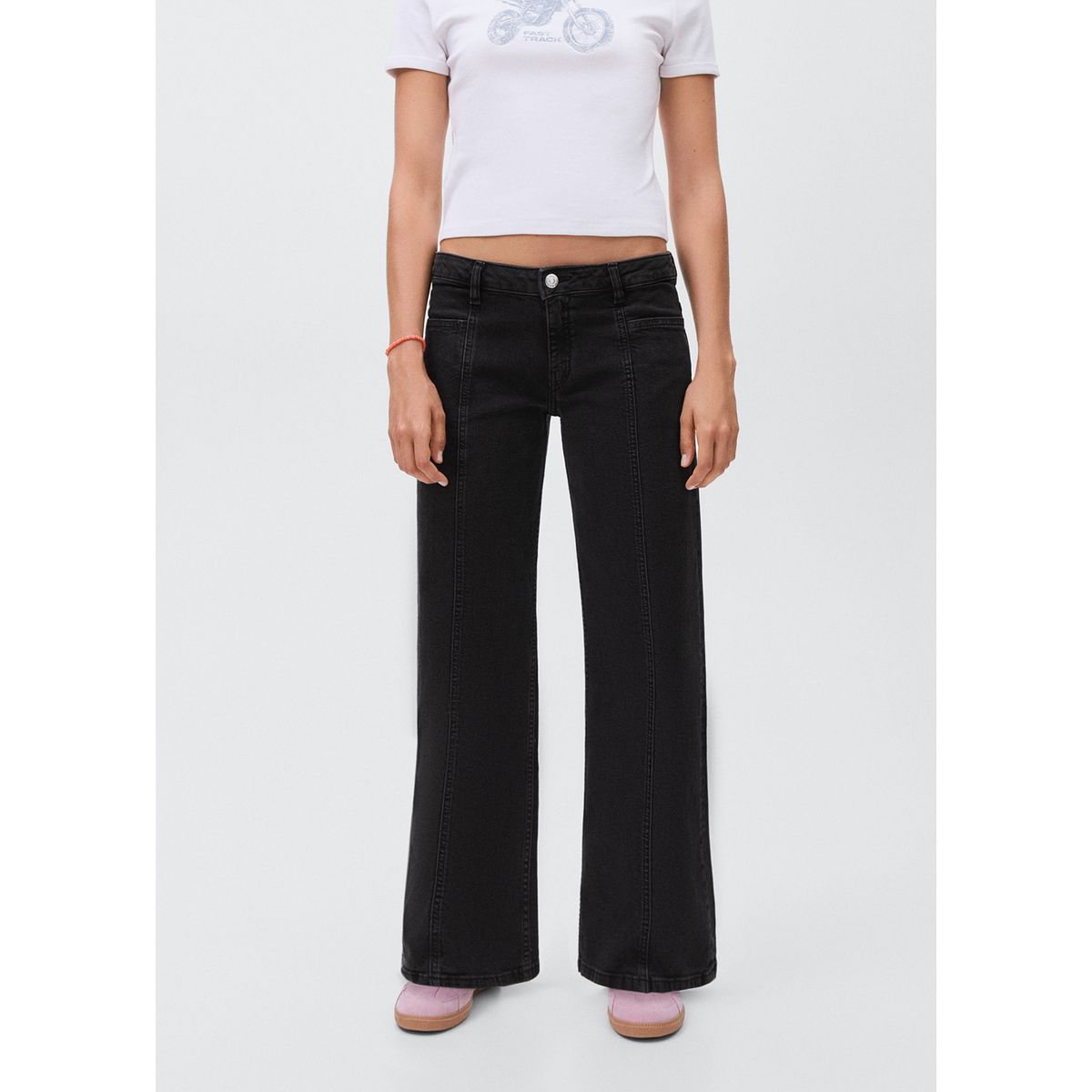 MANGO TEEN - Jean Straight Tiro Bajo Mujer Mango Teen