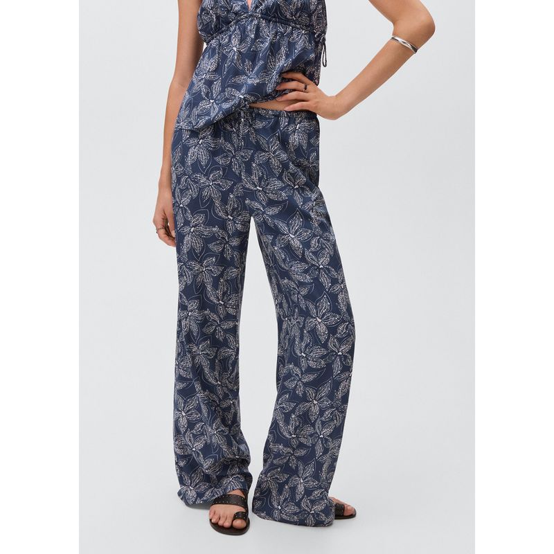 MANGO TEEN - Pantalón Fluido Tiro Medio Mujer Mango Teen