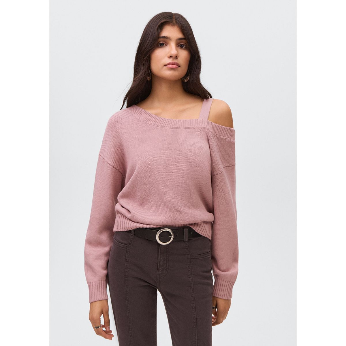 MANGO TEEN - Chompa Asimétrica Mujer Mango Teen