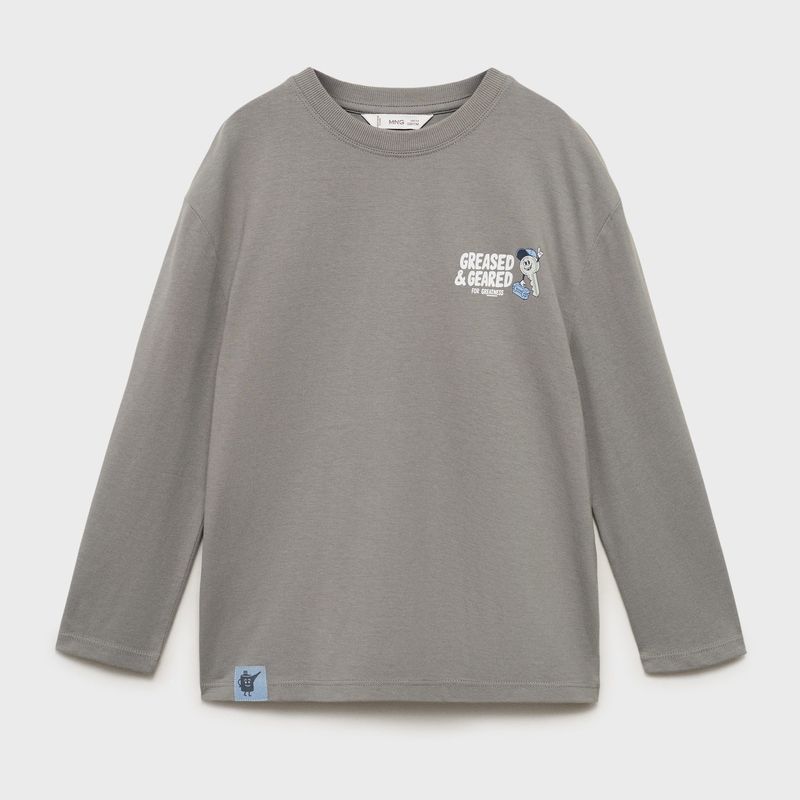 MANGO KIDS - Polo Niño Manga Larga Algodón Mango Kids