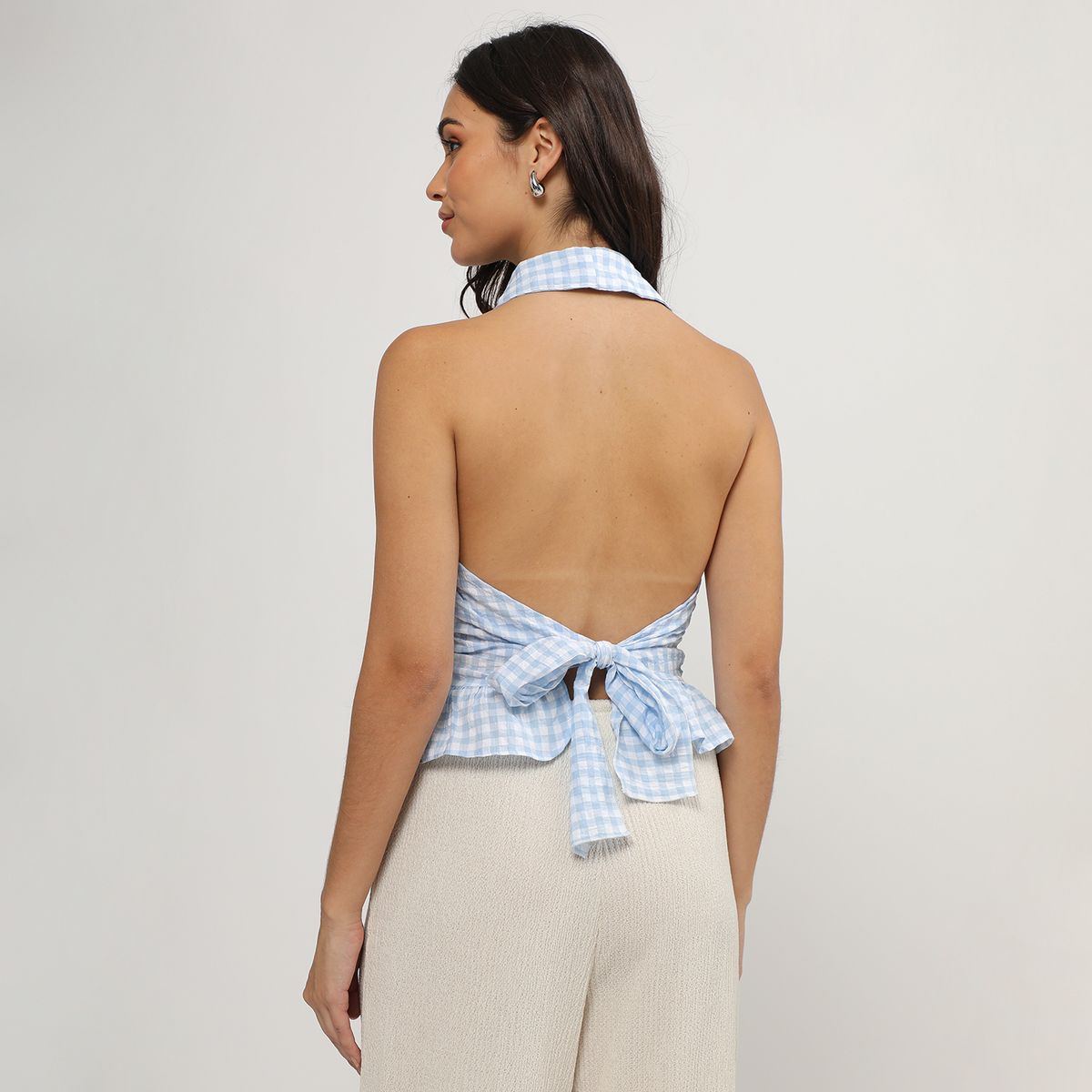 SYBILLA - Blusa Cuello Halter Mujer Sybilla