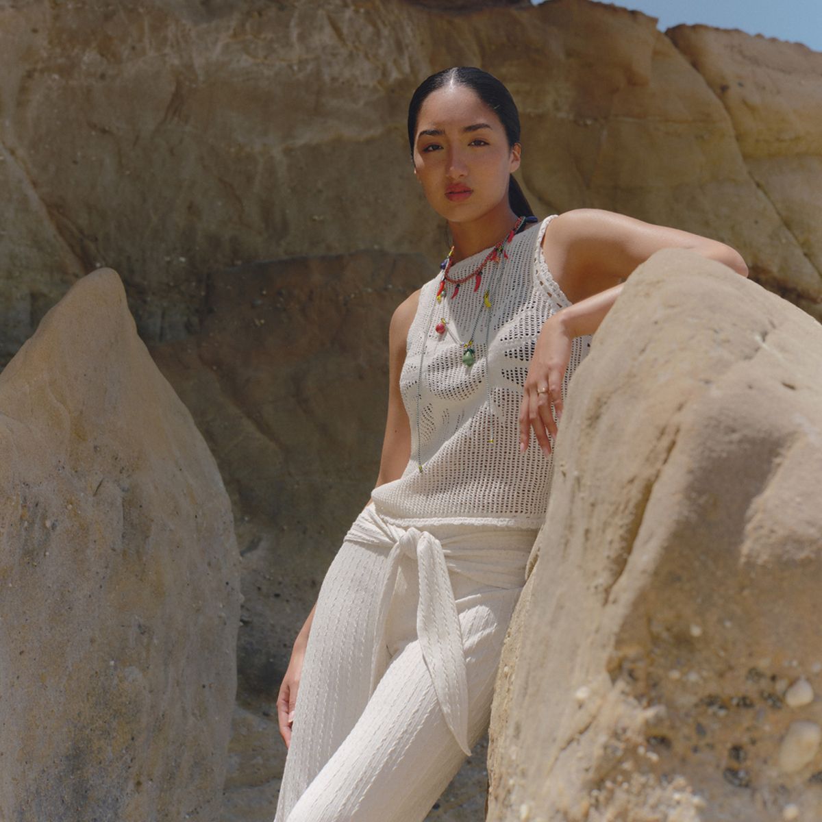 SYBILLA - Pantalón Tiro Alto Mujer Sybilla