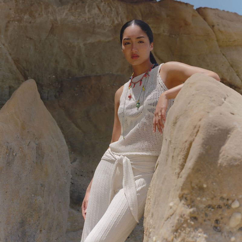 SYBILLA - Pantalón Tiro Alto Mujer Sybilla