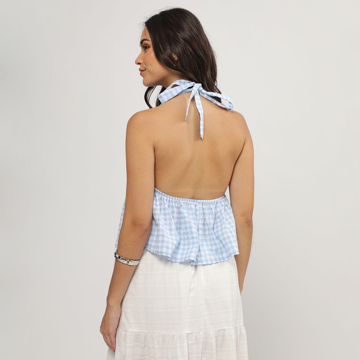 SYBILLA - Blusa Cuello Halter Mujer Sybilla