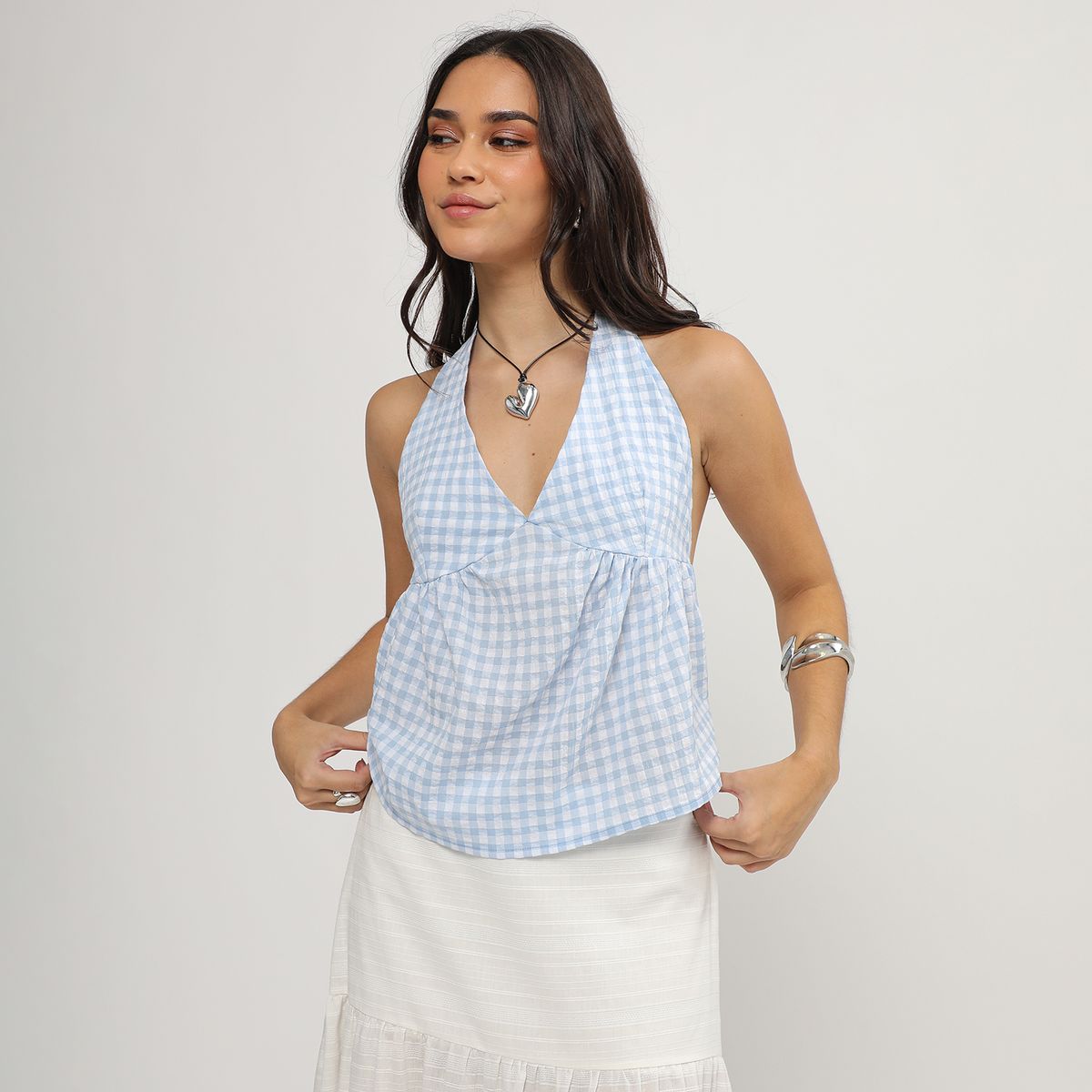 SYBILLA - Blusa Cuello Halter Mujer Sybilla
