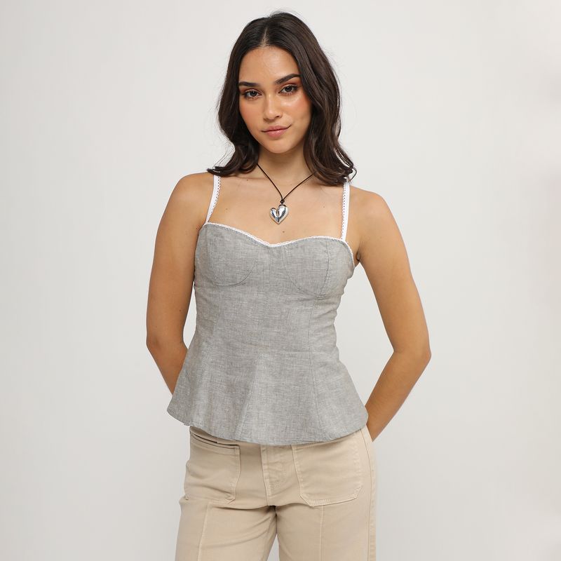 SYBILLA - Blusa Sin Mangas Mujer Sybilla