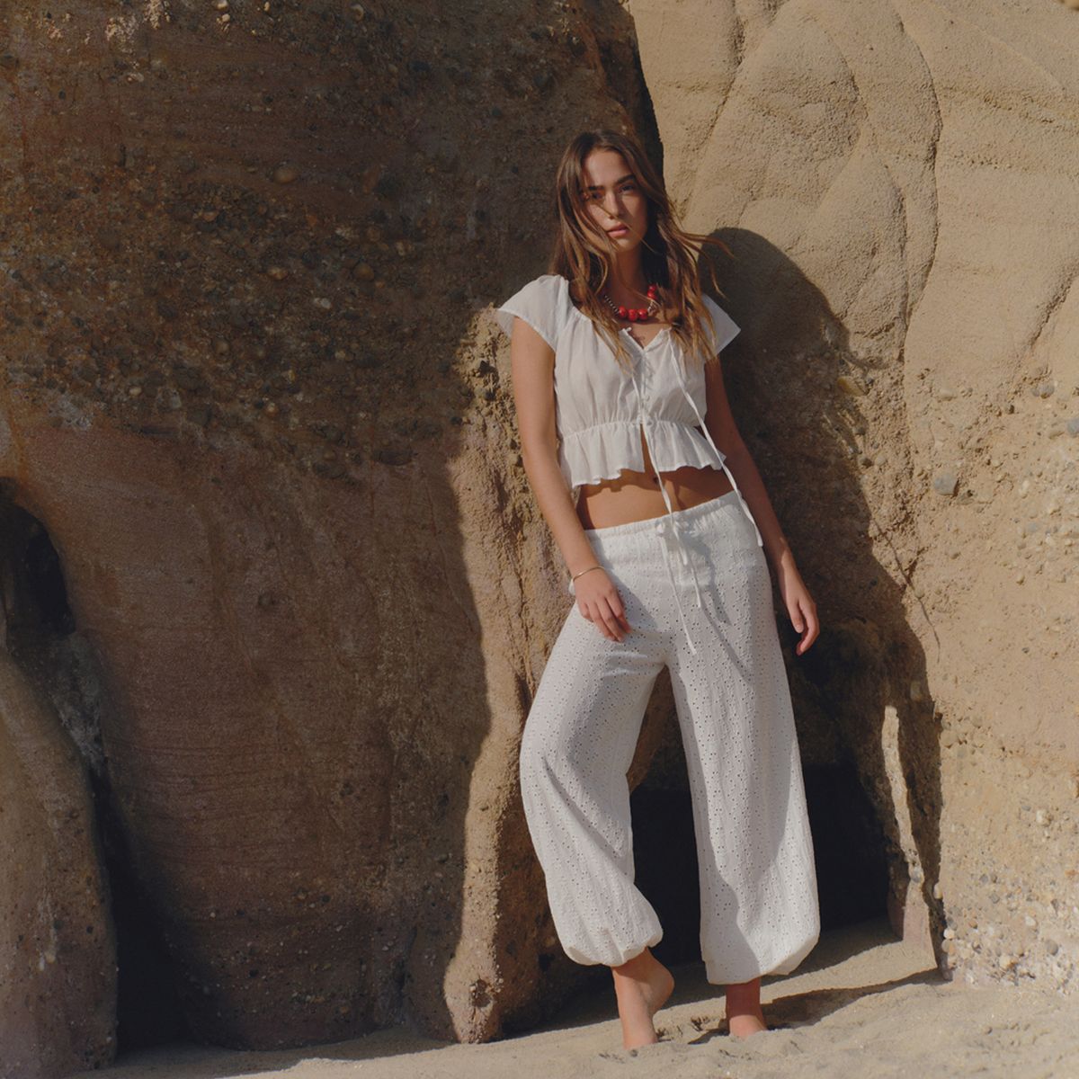 SYBILLA - Pantalón Tiro Alto Mujer Sybilla