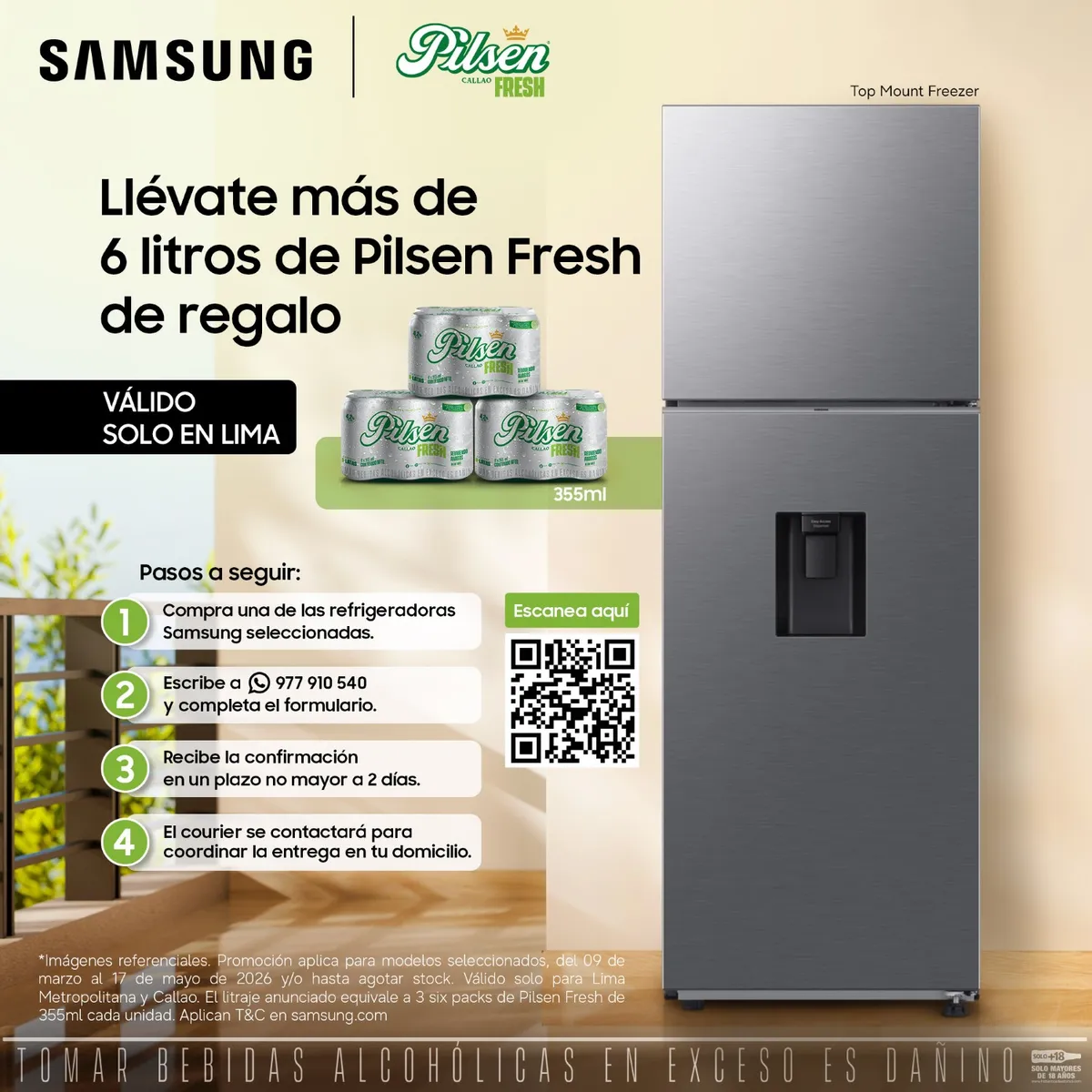 SAMSUNG - Refrigeradora Samsung Top Mount Freezer 301l Silver C/disp.