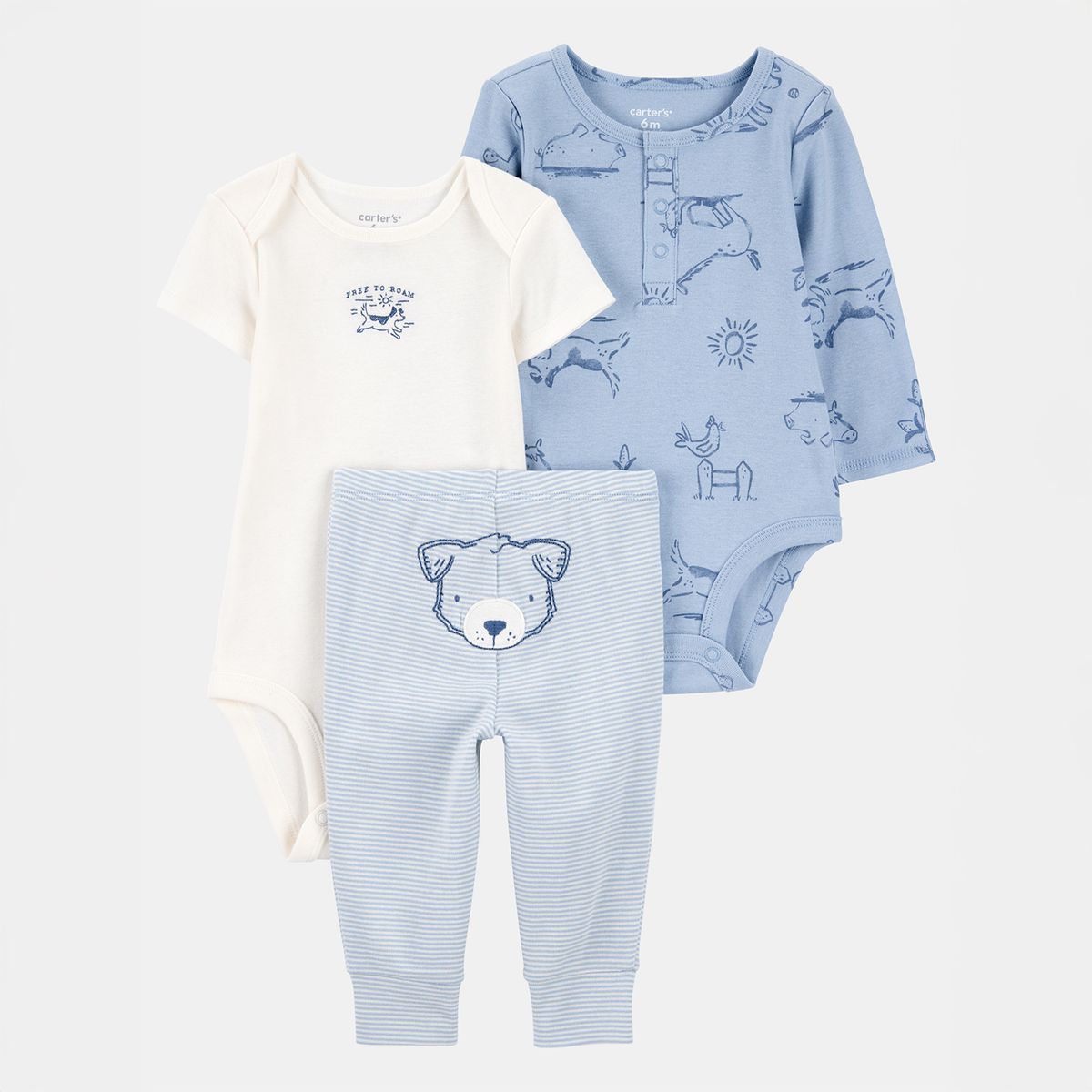 CARTERS - Conjunto Bebé Niño 3 Piezas Algodón Carters