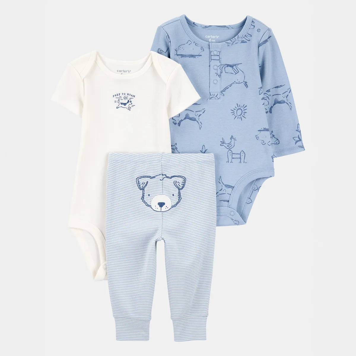CARTERS - Conjunto Bebé Niño 3 Piezas Algodón Carters