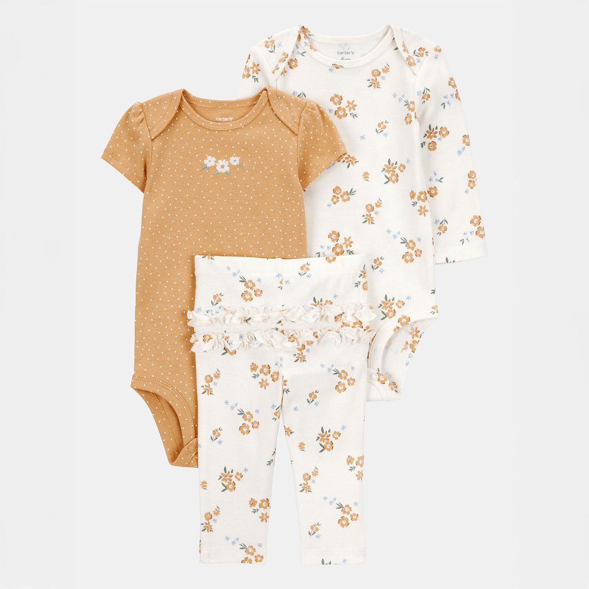 CARTERS - Conjunto Bebé Niña 3 Piezas Algodón Carters