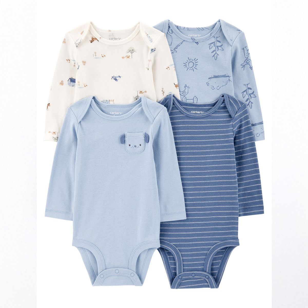 CARTER'S - Body Pack X4 Bebé Niño Algodón Carters