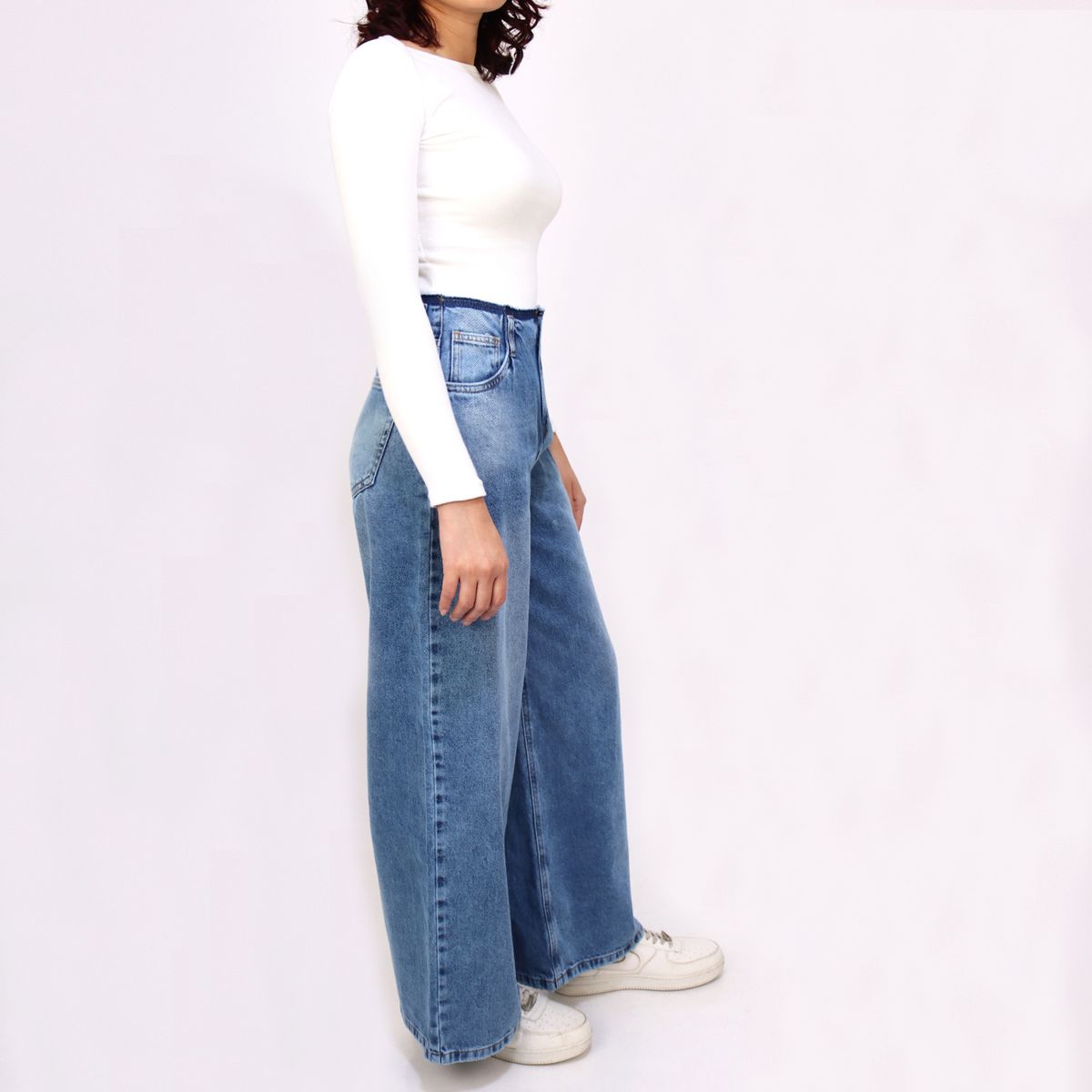 KAYRA POBLET - Jean Wide Leg Tiro Alto Mujer Kayra Poblet