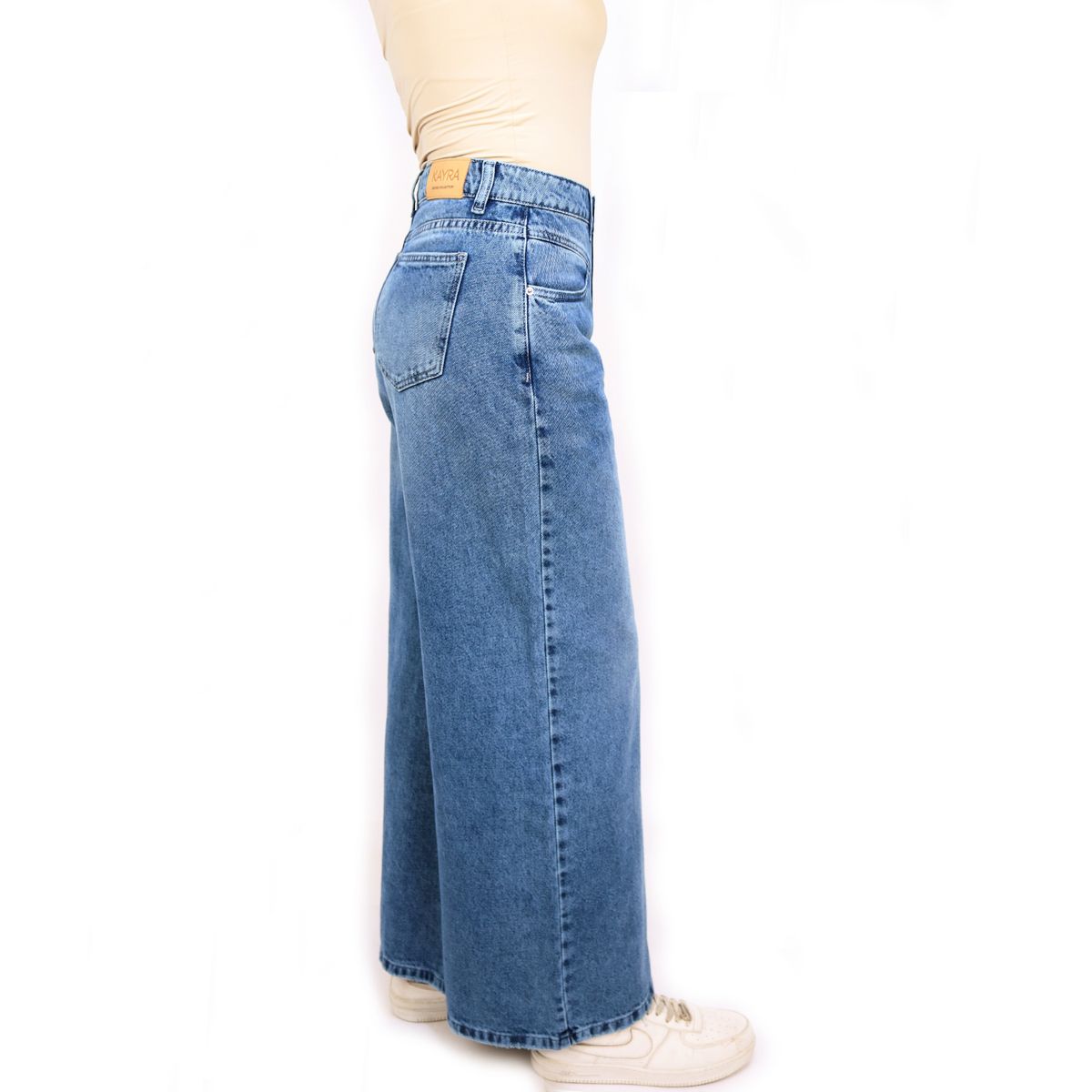 KAYRA POBLET - Jean Wide Leg Tiro Alto Mujer Kayra Poblet