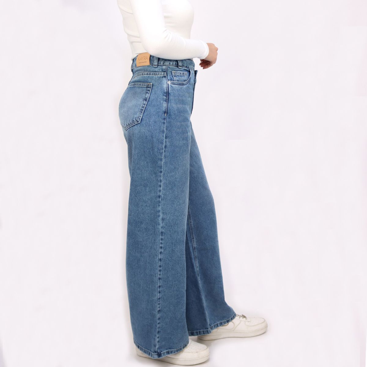 KAYRA POBLET - Jean Wide Leg  Tiro Alto Mujer Kayra Poblet
