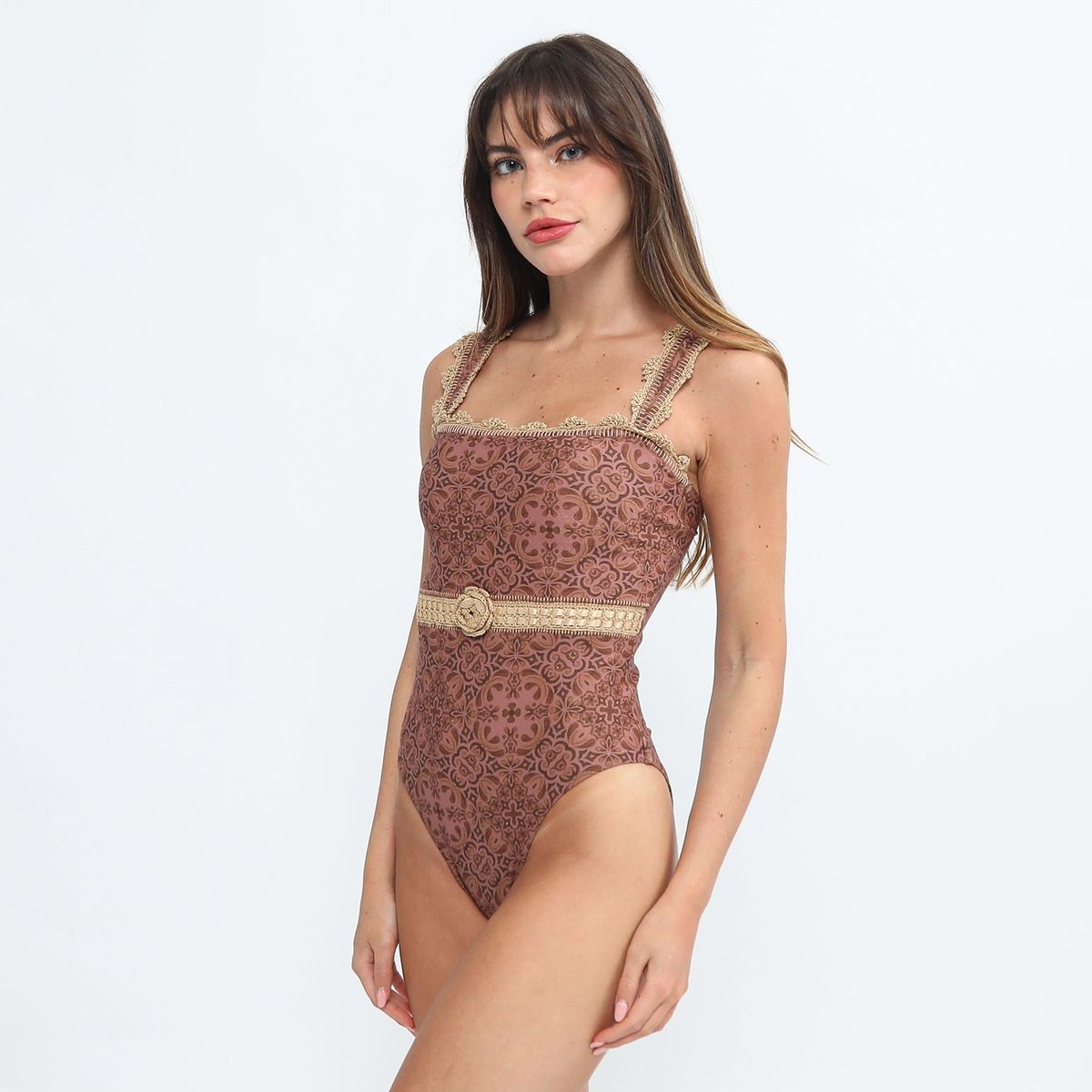 FIJI - Ropa de Baño Entera Lila Macrame Fiji Swim