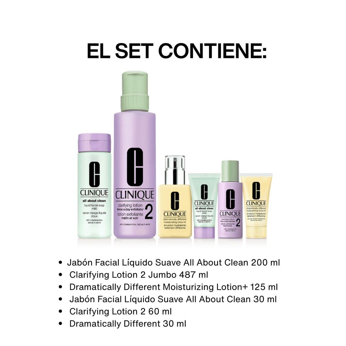 CLINIQUE - Set 3 Pasos Piel Mixta Seca 