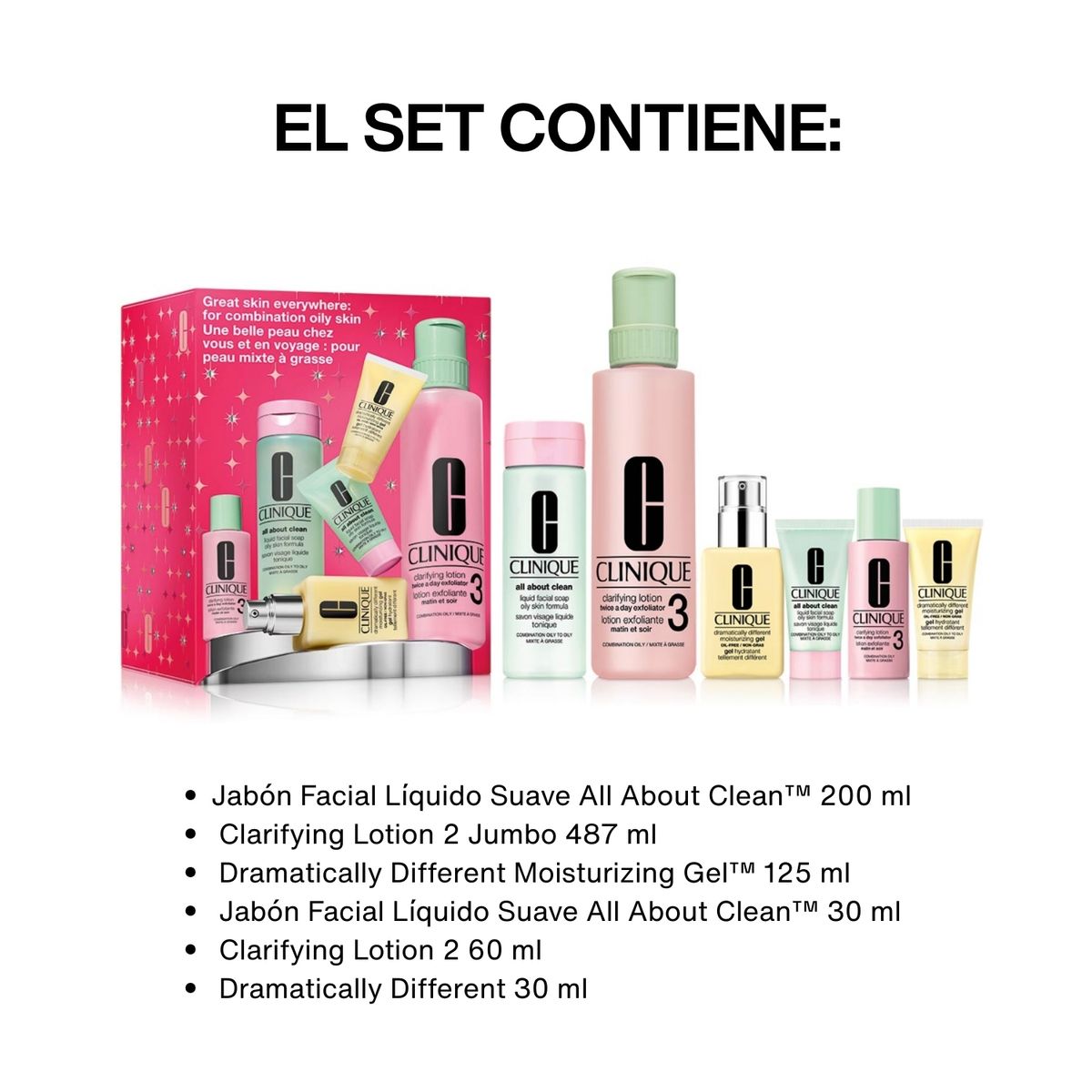 CLINIQUE - Set Clinique Rutina Completa Para Piel Mixta a Grasa