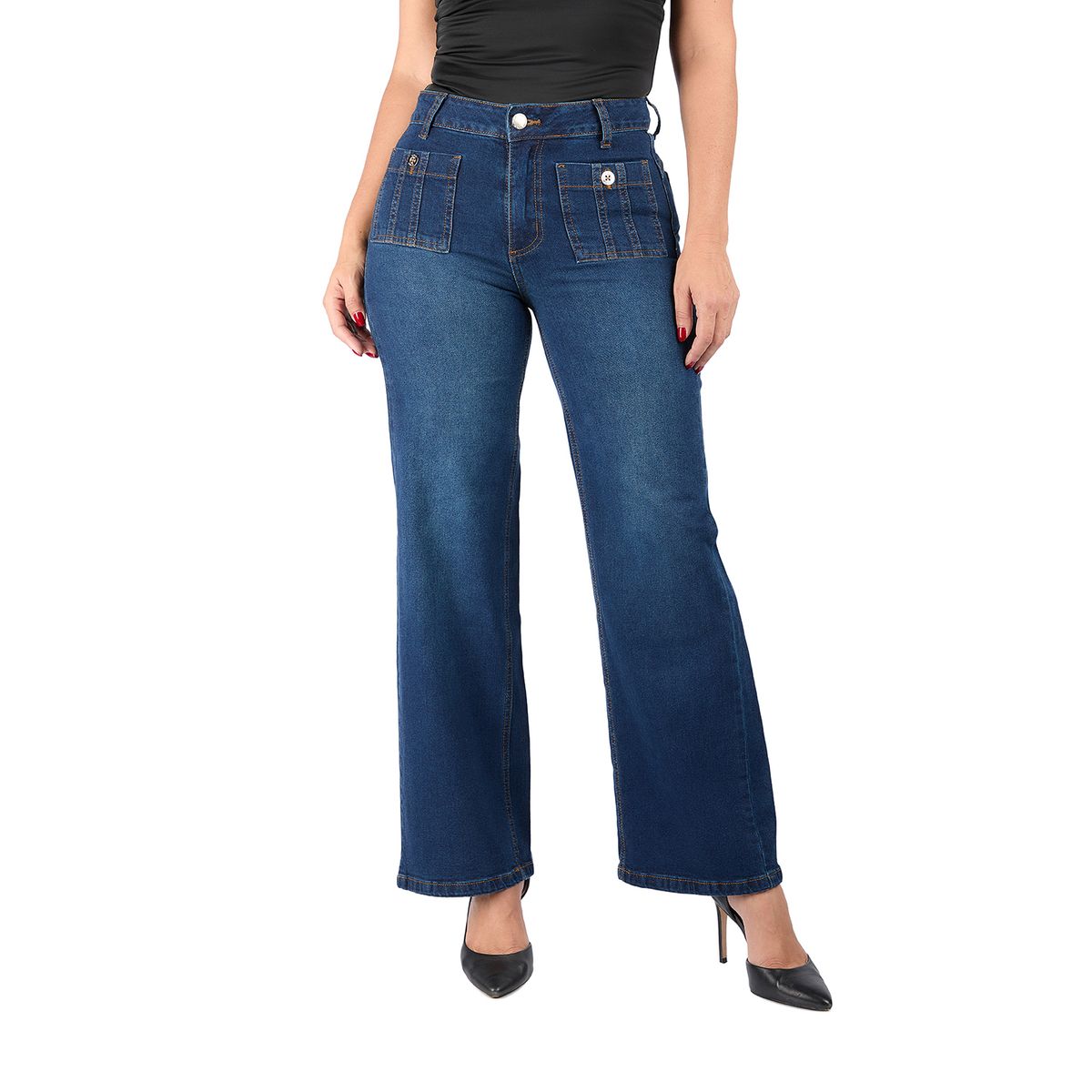 VRP BY VIVIANA RIVAS PLATA - Jean Straight Tiro Alto Mujer Vrp By Viviana Rivas Plata