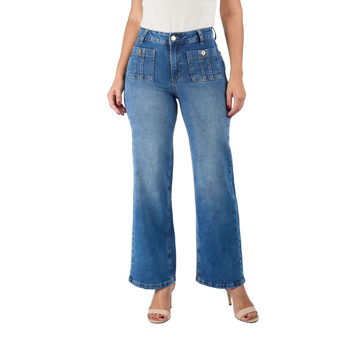 VRP BY VIVIANA RIVAS PLATA - Jean Straight Tiro Alto Mujer Vrp By Viviana Rivas Plata