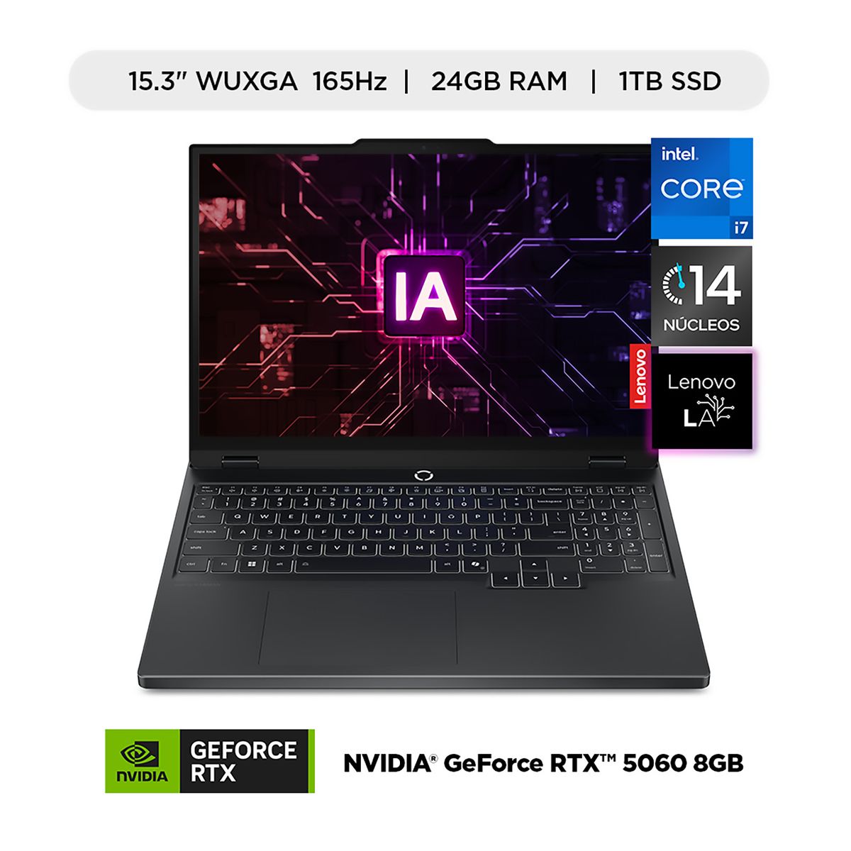 LENOVO - Laptop Gamer Lenovo Legion 5i Intel Core I7 Rtx 5060 24gb Ram 1tb Ssd