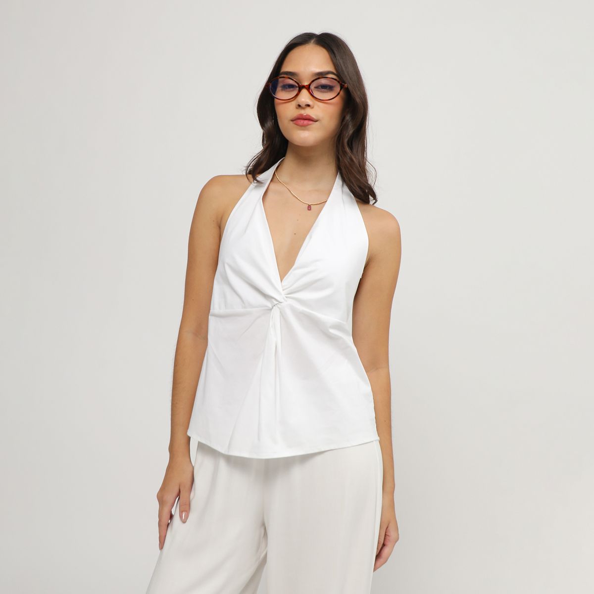 SYBILLA - Blusa Halter Mujer Sybilla
