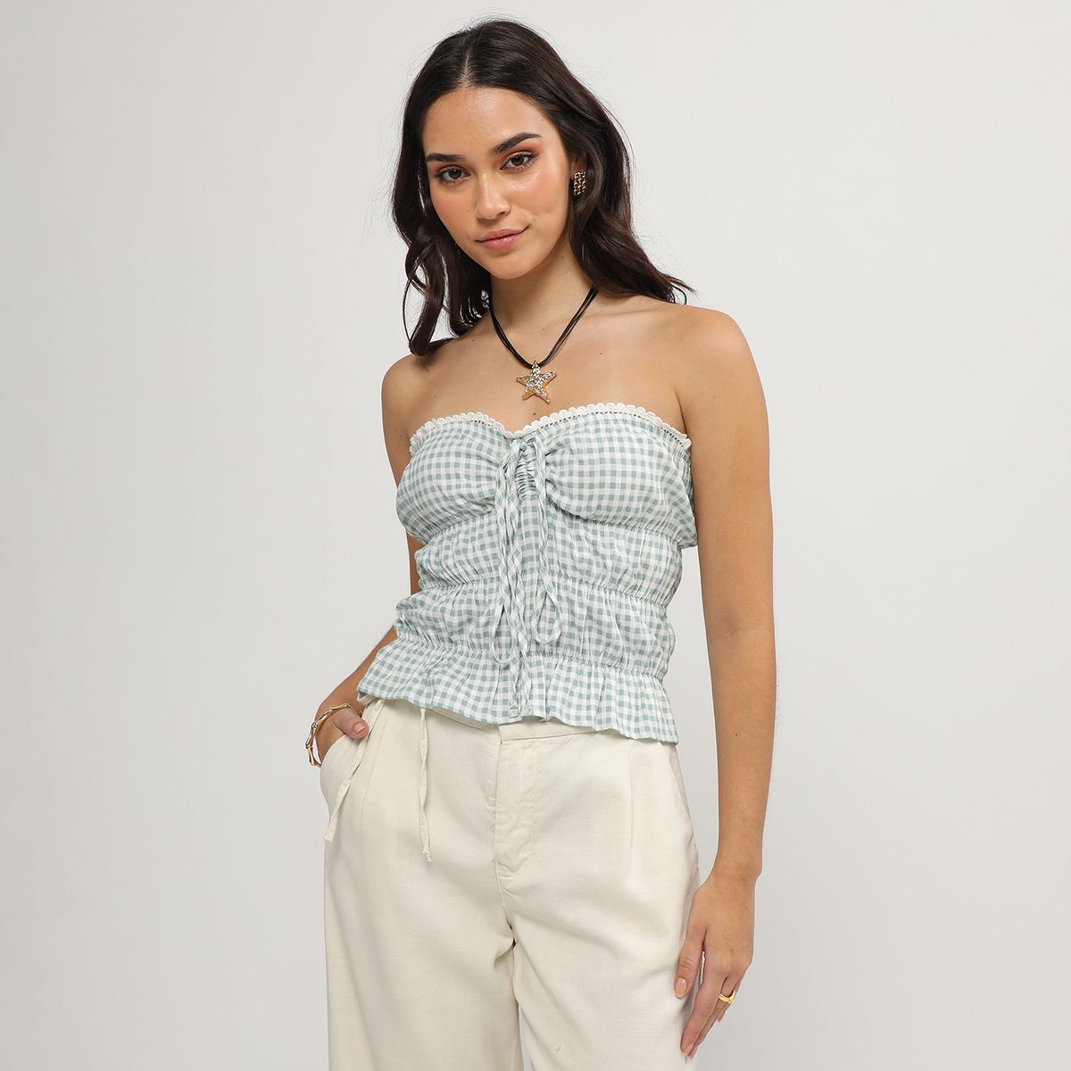 SYBILLA - Blusa Tiras Mujer Sybilla