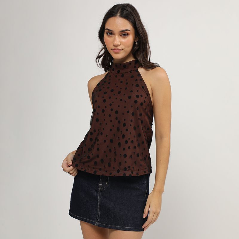 SYBILLA - Blusa Halter Mujer Sybilla