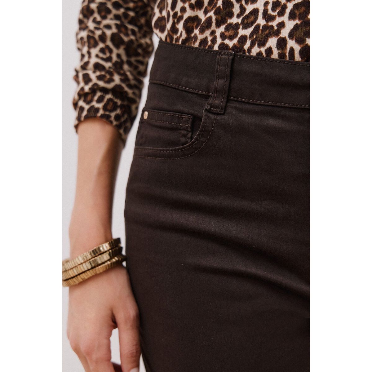 CORTEFIEL - Pantalón Slim Tiro Alto Mujer Cortefiel