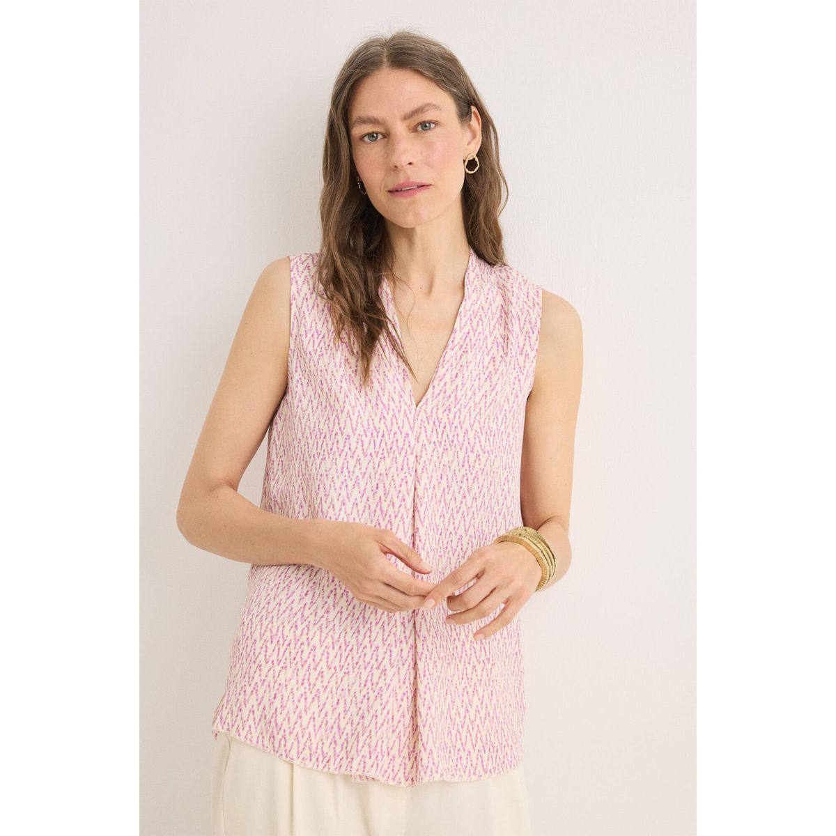 CORTEFIEL - Blusa Sin Mangas Mujer Cortefiel