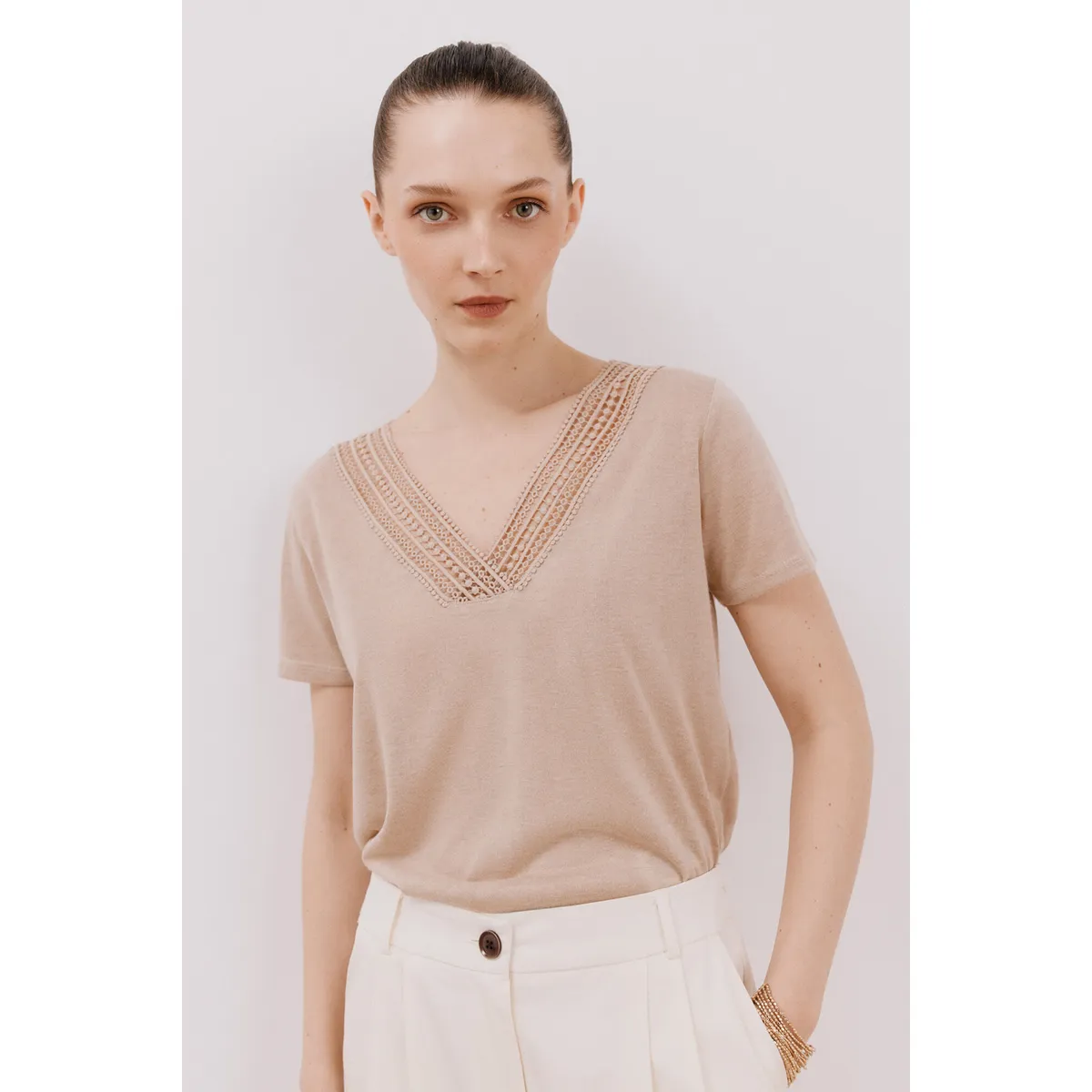 CORTEFIEL - Polo Manga Corta Mujer Cortefiel