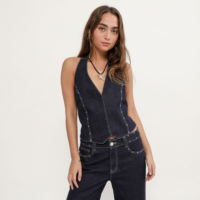 DENIMLAB - Top Denim Mujer Denimlab