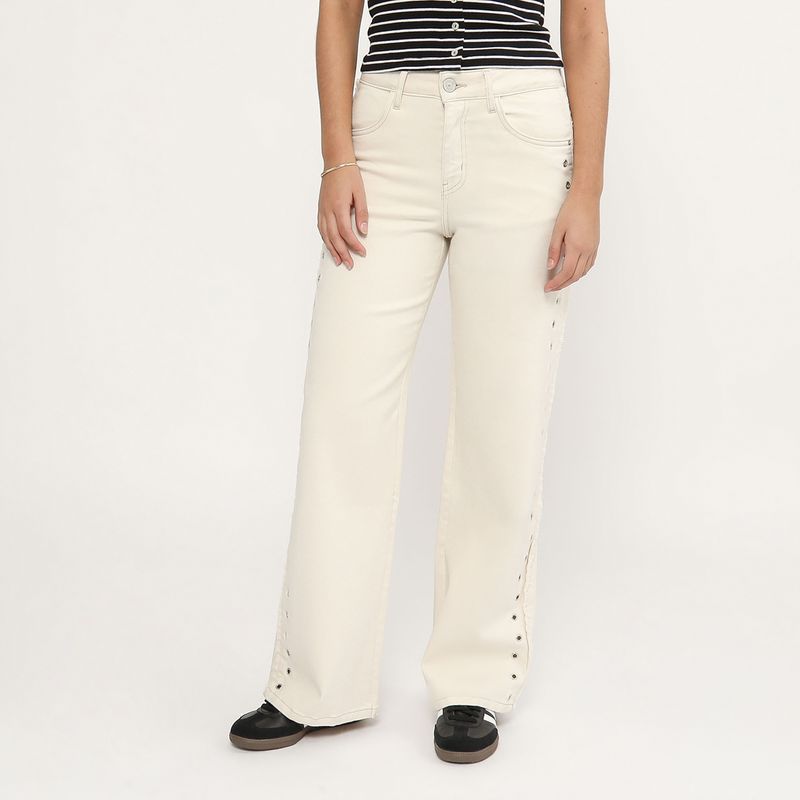 DENIMLAB - Jean Straight Tiro Medio Mujer Denimlab