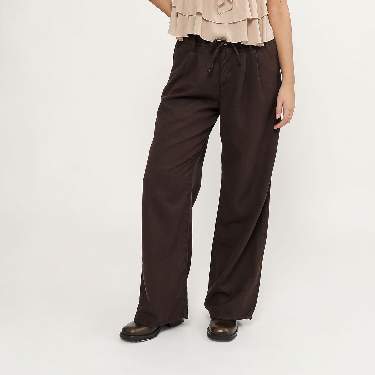 DENIMLAB - Pantalón Wide Leg Tiro Medio Mujer Denimlab