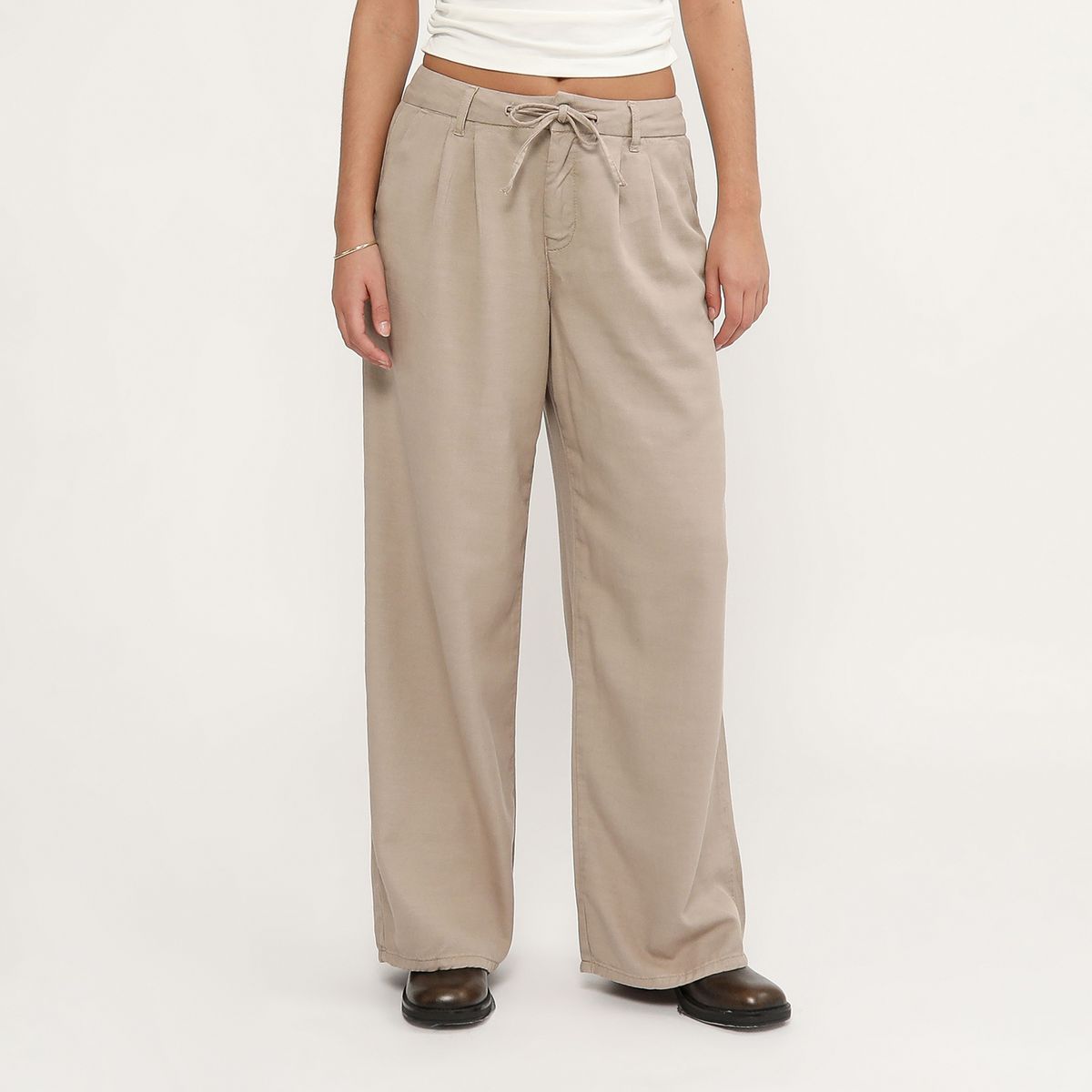 DENIMLAB - Pantalón Wide Leg Tiro Medio Mujer Denimlab
