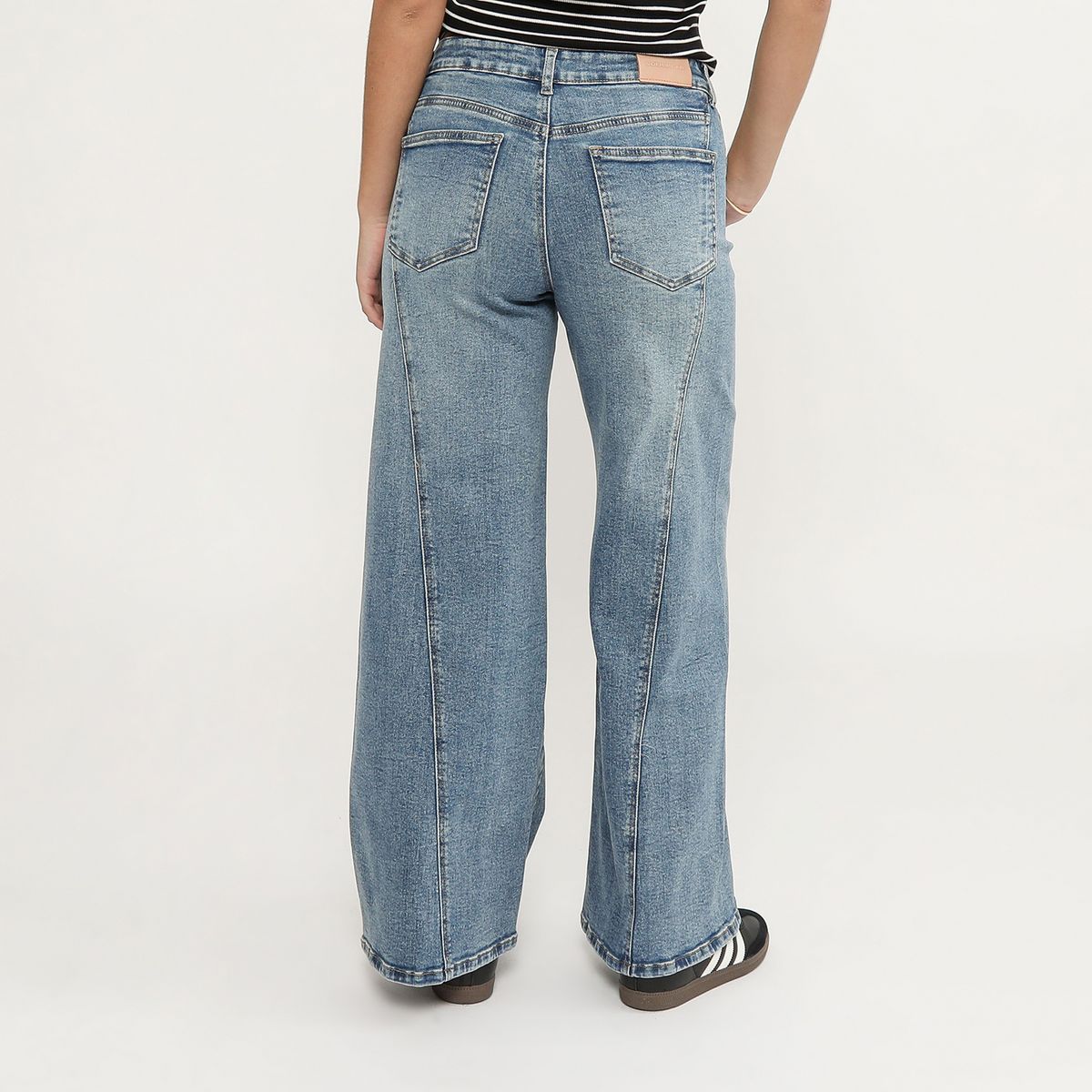 DENIMLAB - Pantalón Wide Leg Tiro Medio Mujer Denimlab