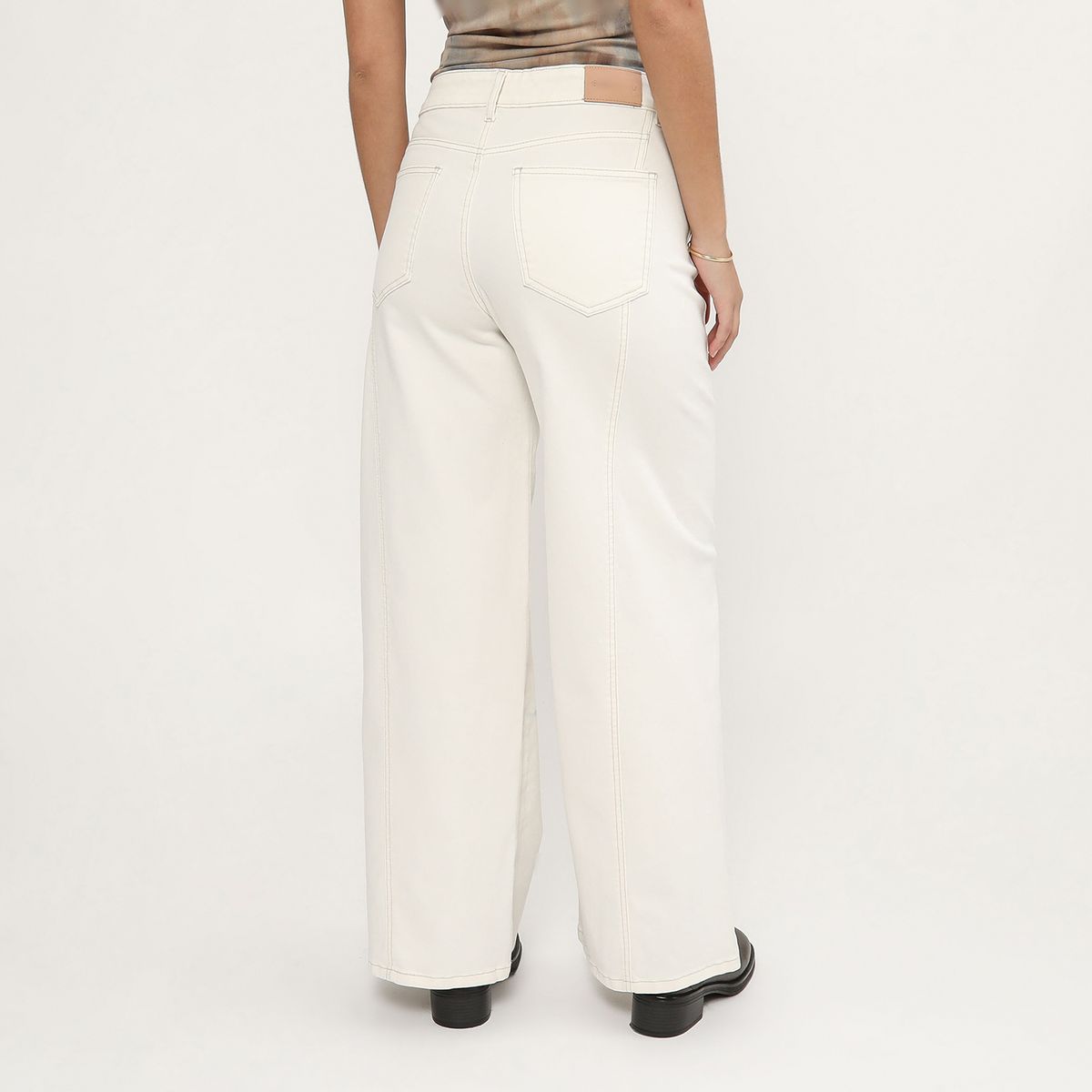 DENIMLAB - Pantalón Wide Leg Tiro Medio Mujer Denimlab