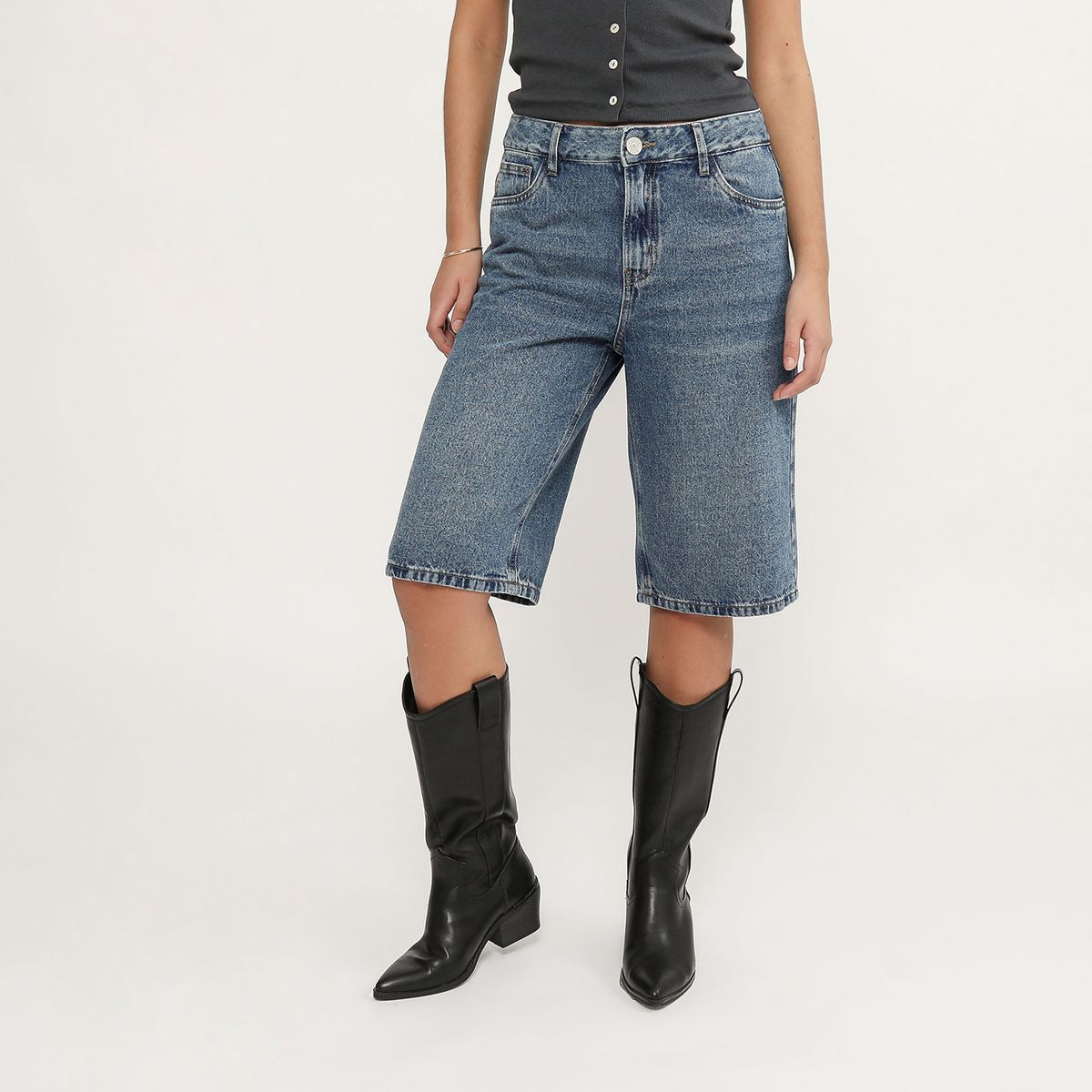 DENIMLAB - Bermuda Baggy Mujer Denimlab